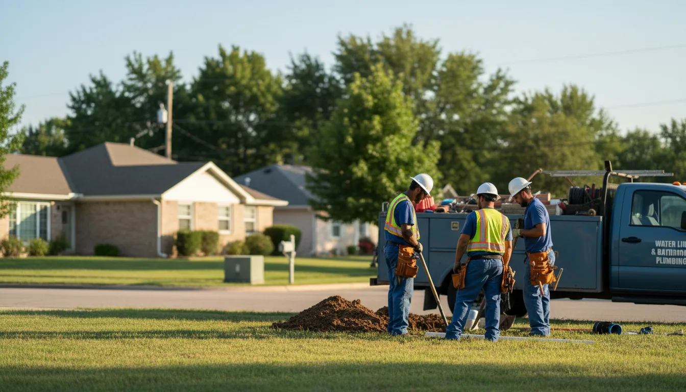 Residential water line and bathroom plumbing service in Pineville, MO